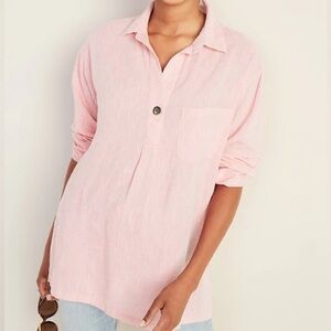 Linen tunic top